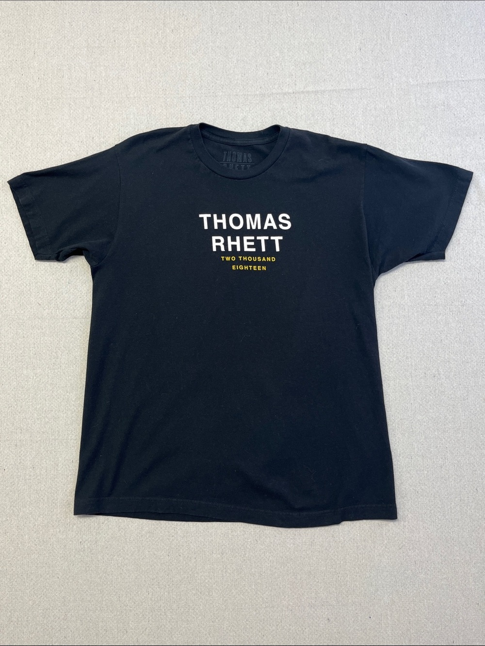 Thomas Rhett Life Changes 2018 Tour Band Tee Black Graphic Shirt Large
